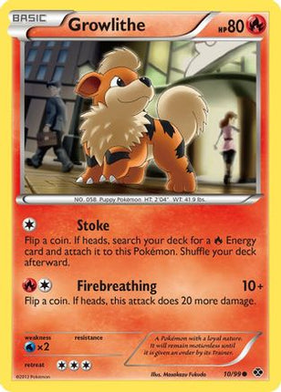 Growlithe (10) 010/99  - Reverse Holofoil Next Destinies - Common
