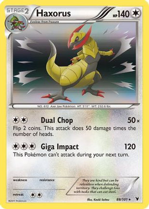 Haxorus/101  - Holofoil Noble Victories - Holo Rare