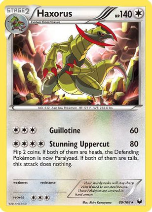 Haxorus/108  - Reverse Holofoil Dark Explorers - Holo Rare