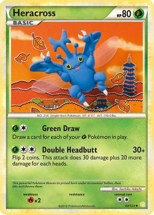Heracross 043  HeartGold SoulSilver - Uncommon