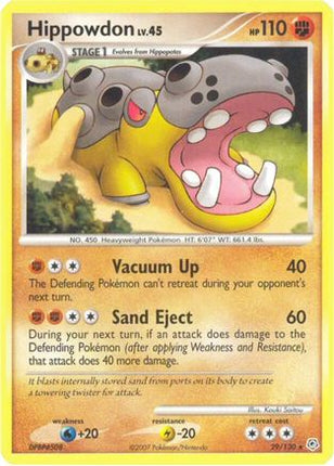 Hippowdon/130  - Reverse Holofoil Diamond and Pearl - Rare