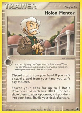 Holon Mentor 093/113  - Reverse Holofoil Delta Species - Uncommon