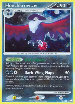 Honchkrow/123  - Reverse Holofoil Mysterious Treasures - Holo Rare