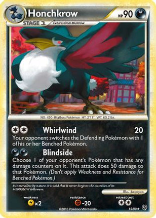 Honchkrow (15)/90  - Reverse Holofoil Undaunted - Rare