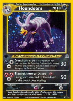 Houndoom (4) 004/75  - Unlimited Holofoil Neo Discovery - Holo Rare