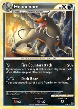 Houndoom 005  - Reverse Holofoil Undaunted - Holo Rare