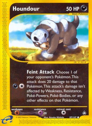 Houndour (87) 087/147  - Reverse Holofoil Aquapolis - Common