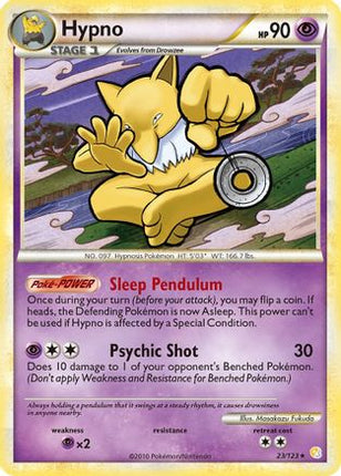 Hypno 023/123  HeartGold SoulSilver - Rare