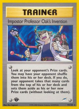 Impostor Professor Oak's Invention/105  - Unlimited Neo Destiny - Rare