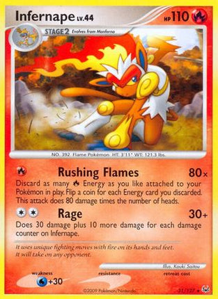 Infernape/127  - Reverse Holofoil Platinum - Rare
