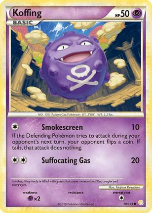 Koffing 070/123  - Reverse Holofoil HeartGold SoulSilver - Common