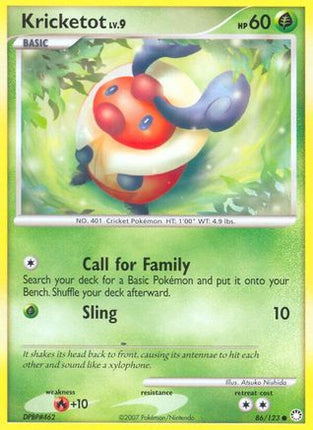 Kricketot/123  - Reverse Holofoil Mysterious Treasures - Common