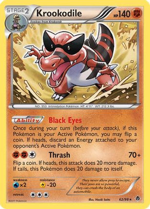 Krookodile/98  - Reverse Holofoil Emerging Powers - Rare
