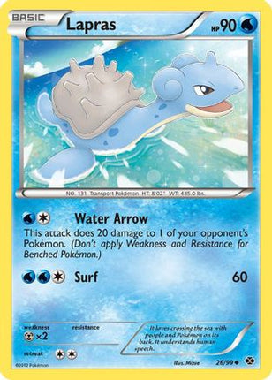 Lapras (26)/99  - Reverse Holofoil Next Destinies - Uncommon