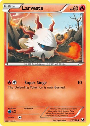 Larvesta (21)/108  - Reverse Holofoil Dark Explorers - Common