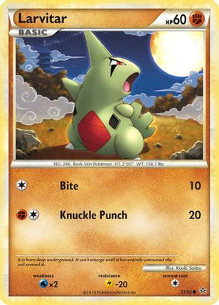 Larvitar (51)/95  - Reverse Holofoil Unleashed - Common