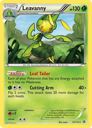 Leavanny 012/113  - Reverse Holofoil Legendary Treasures - Holo Rare