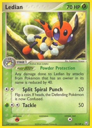 Ledian 023  - Reverse Holofoil Team Rocket Returns - Rare