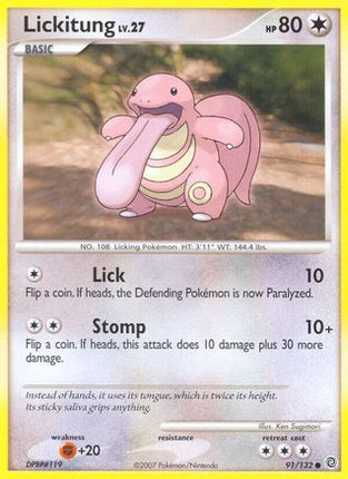 Lickitung 091/132  Secret Wonders - Common