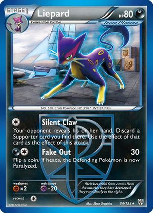 Liepard (Team Plasma)/135  - Reverse Holofoil Plasma Storm - Rare