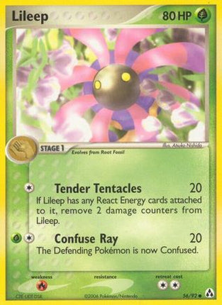 Lileep 056/92  - Reverse Holofoil Legend Maker - Common
