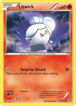 Litwick 021/135  - Reverse Holofoil Plasma Storm - Common