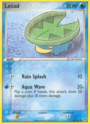 Lotad 063/107  - Reverse Holofoil Deoxys - Common