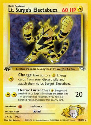 Lt. Surge's Electabuzz (27) 027/132  - Unlimited Gym Heroes - Rare