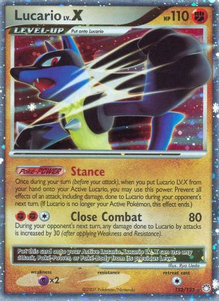 Lucario LV.X 122  - Holofoil Mysterious Treasures - Ultra Rare
