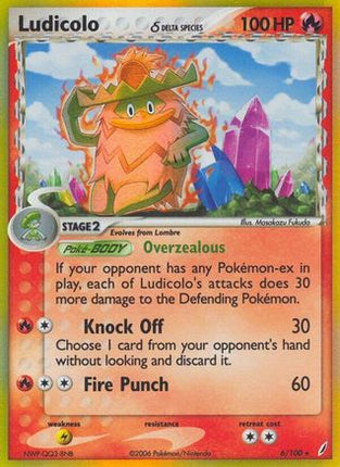 Ludicolo (Delta Species) 006/100  - Reverse Holofoil Crystal Guardians - Holo Rare