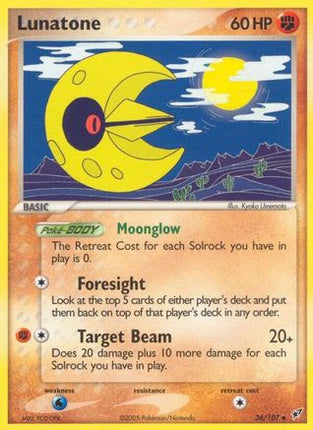 Lunatone/107  - Reverse Holofoil Deoxys - Uncommon