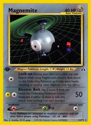 Magnemite (26)/75  - 1st Edition Neo Discovery - Rare