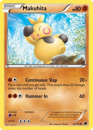Makuhita/116  - Reverse Holofoil Plasma Freeze - Common