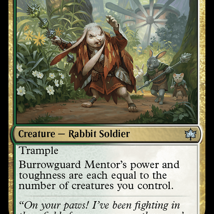 Burrowguard Mentor (BLB-206) - Bloomburrow Foil