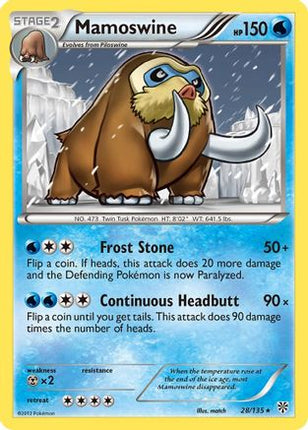 Mamoswine/135  Plasma Storm - Rare