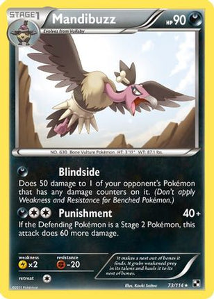 Mandibuzz/114  - Reverse Holofoil Black and White - Rare