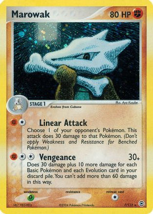 Marowak 007  - Reverse Holofoil FireRed & LeafGreen - Holo Rare