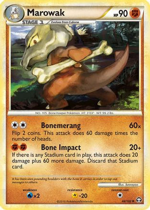 Marowak 044/102  - Reverse Holofoil Triumphant - Uncommon