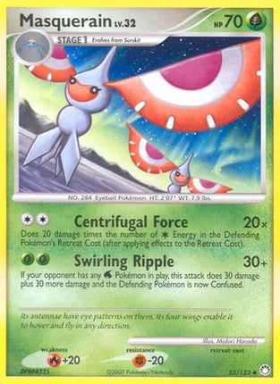 Masquerain/123  - Reverse Holofoil Mysterious Treasures - Uncommon