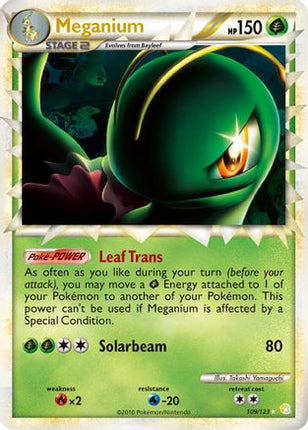 Meganium (Prime) 109/123  - Holofoil HeartGold SoulSilver - Ultra Rare