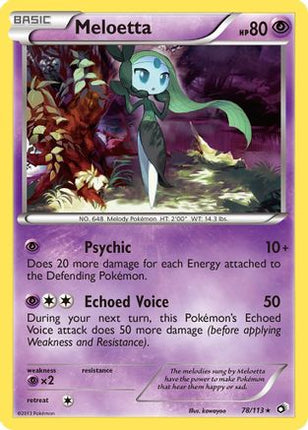 Meloetta (78)/113  - Holofoil Legendary Treasures - Holo Rare