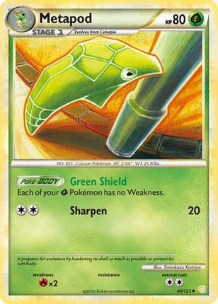 Metapod 046/123  HeartGold SoulSilver - Uncommon