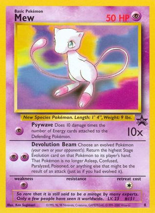 Mew (8) 008/53  WoTC Promo - Promo