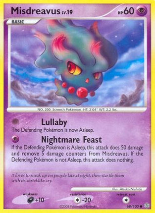 Misdreavus 068/100  - Reverse Holofoil Stormfront - Common