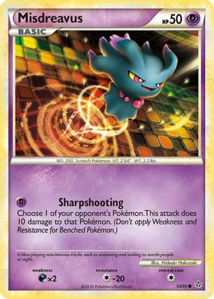 Misdreavus 054/95  - Reverse Holofoil Unleashed - Common