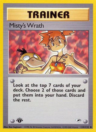 Misty's Wrath 114/132  - 1st Edition Gym Heroes - Uncommon