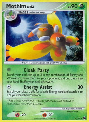 Mothim 006/99  - Reverse Holofoil Arceus - Holo Rare