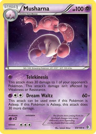 Musharna/149  - Reverse Holofoil Boundaries Crossed - Rare