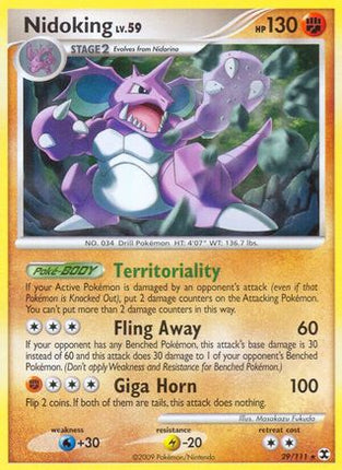 Nidoking 029  - Reverse Holofoil Rising Rivals - Rare