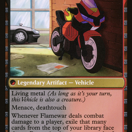 Flamewar, Brash Veteran // Flamewar, Streetwise Operative (BOT-010) - Transformers: (convertdfc)